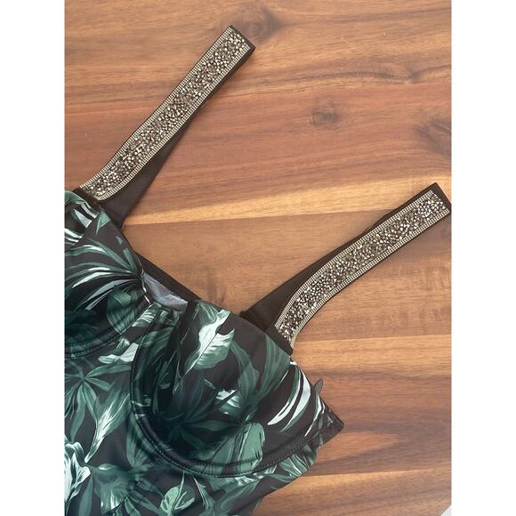 Victoria's Secret Corset Bra Top 34B Very Sexy Push Up Rhinestone Strap - Picture 4 of 12